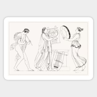 Grecian Musical Performers Sticker